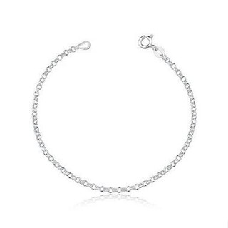 Pulseira Feminina de Prata 925 Delicada Elo Português em Oferta na Shopee