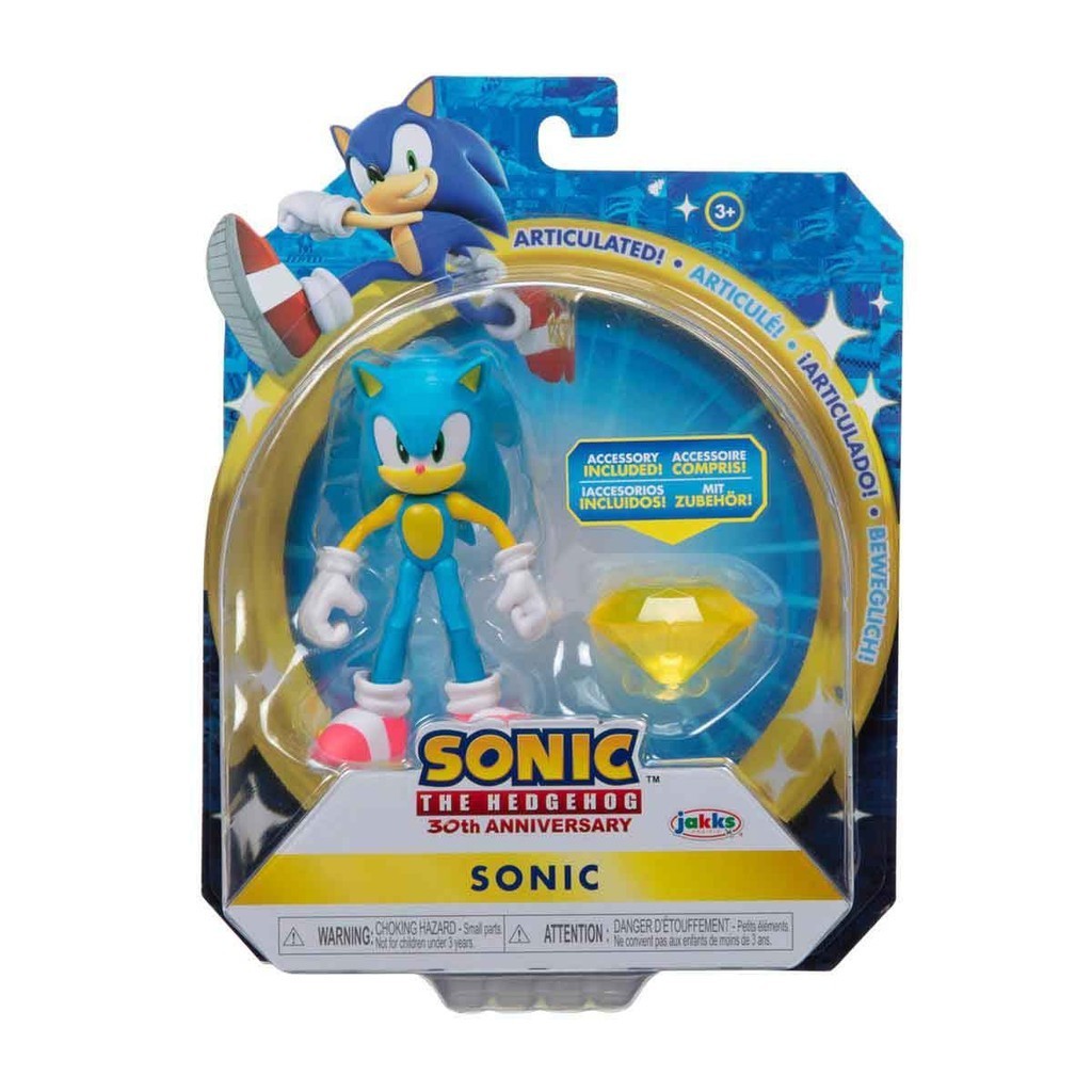Boneco Articulado Sonic de 9cm com Acessório - Sonic - Hobbies & Collections