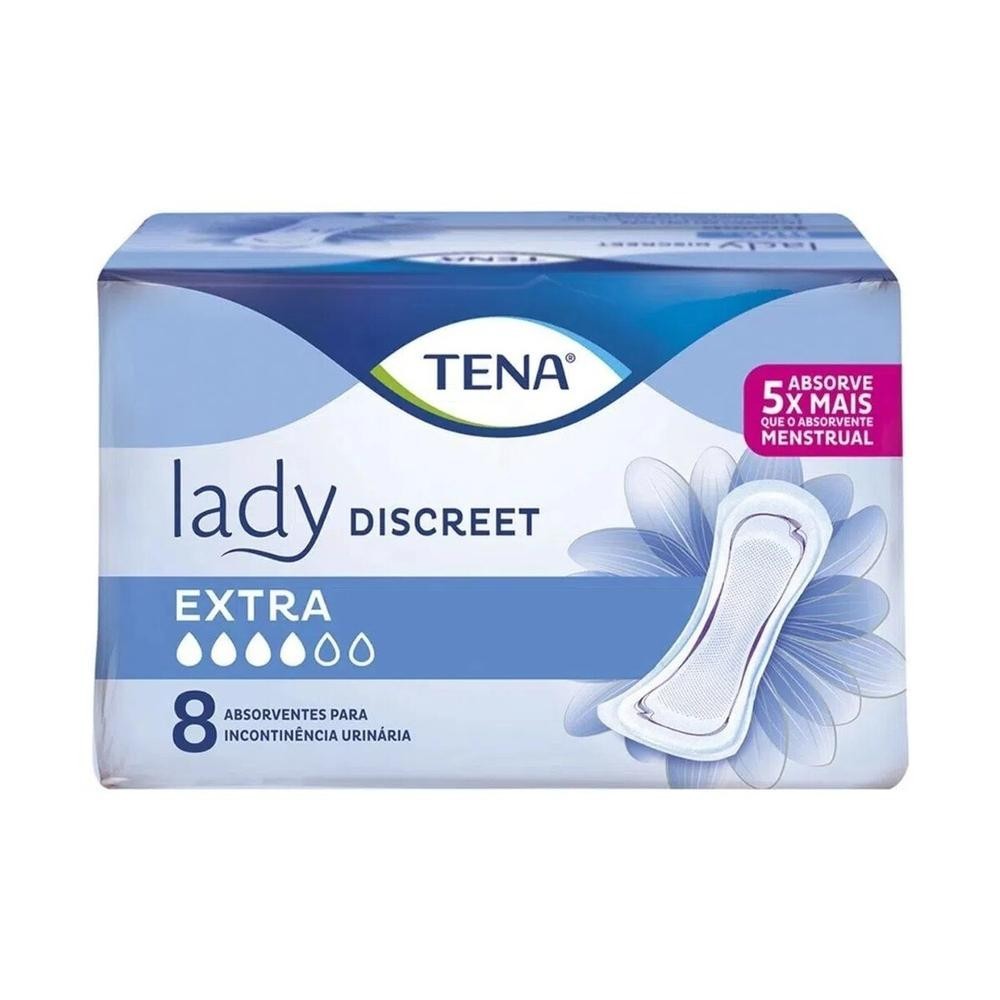 Absorvente para Incontinencia Urinaria Tena Lady Discreet Extra 8 Unidades em Oferta na Shopee