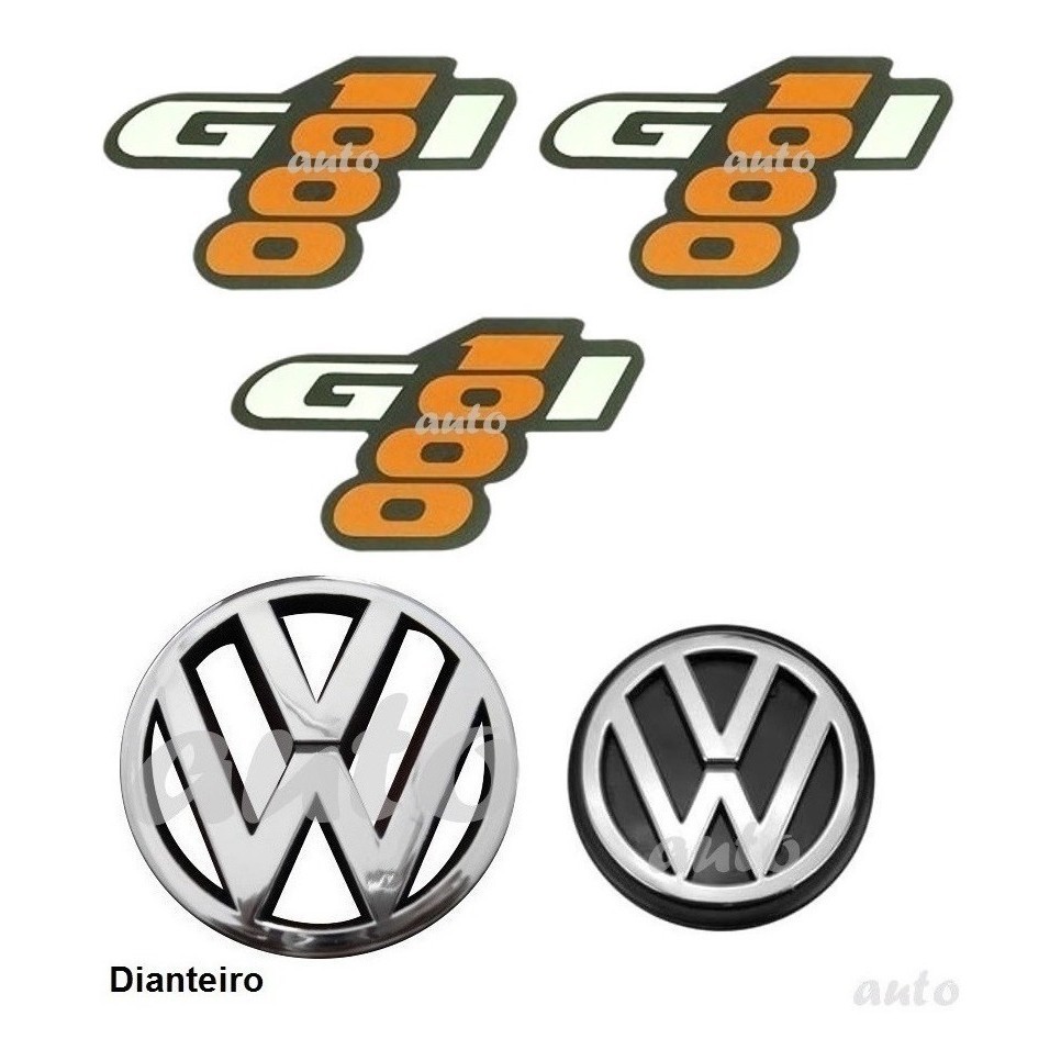 Kit Emblemas Gol 1000 Laterais E Traseiro - Quadrado 91 À 95 em Oferta na Shopee