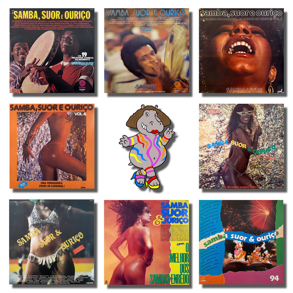 8 LPs Samba Suor Ouriço Vol. 1 - 2 - 3 - 4 - 5 - 6 - 87 - 94