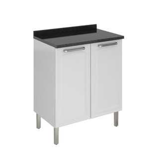 Balcão de Cozinha de Aço Itatiaia Tarsila com Tampo 2 portas 0,80m Branco em Oferta na Shopee