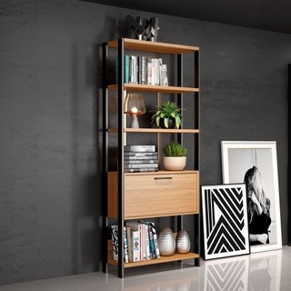 Estante para Livros 1 Porta Industrial em Oferta na Shopee