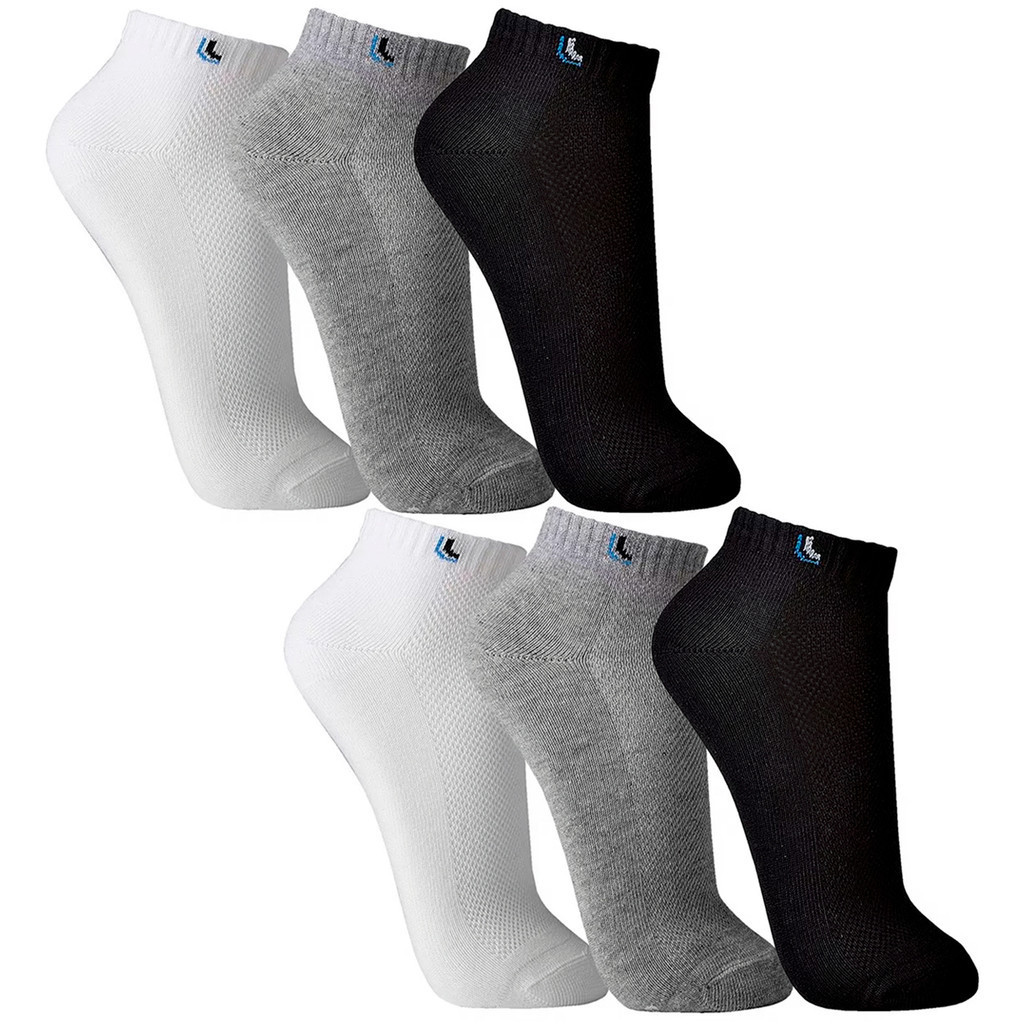 Kit 3 Pares de Meia Cor Sortida Lupo Walk Cano Curto Sport