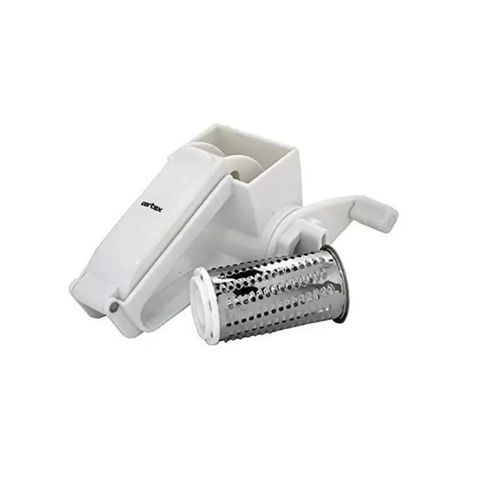 Ralador De Queijo Chocolate Legumes Manual Com Manivela Cor Branco