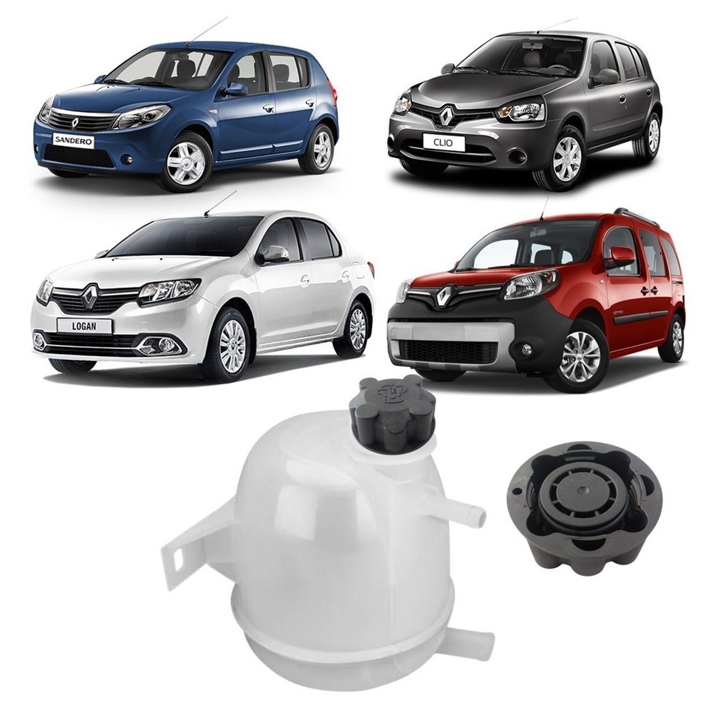 Reservatorio Agua Radiador Clio Logan Sandero Com Tampa em Oferta na Shopee