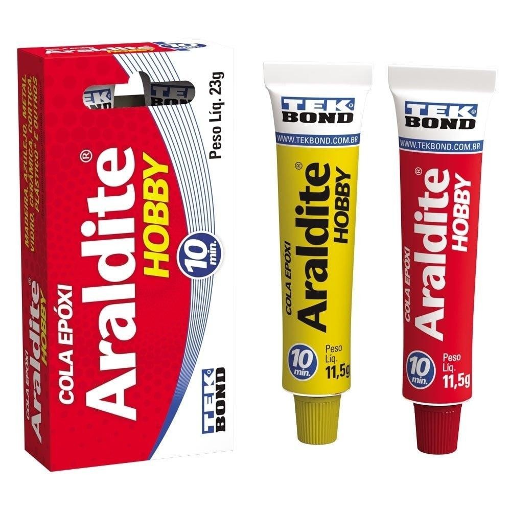 Cola Tekbond Araldite Hobby 10 Minutos - Embalagem com 6 Unidades 23g - Home & Living