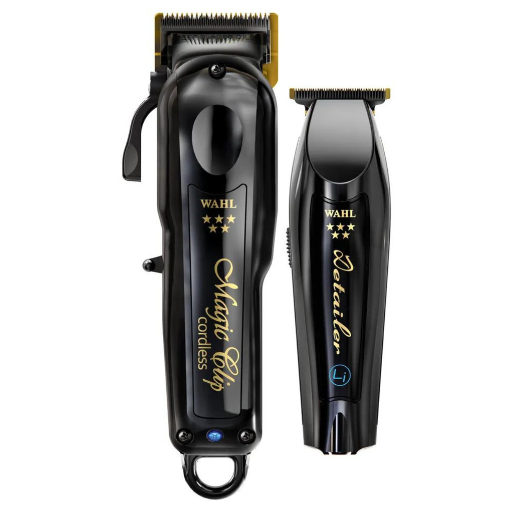 Combo Máquina de Cortar Cabelo e Acabamento Barber Wahl Sem Fio Bivolt