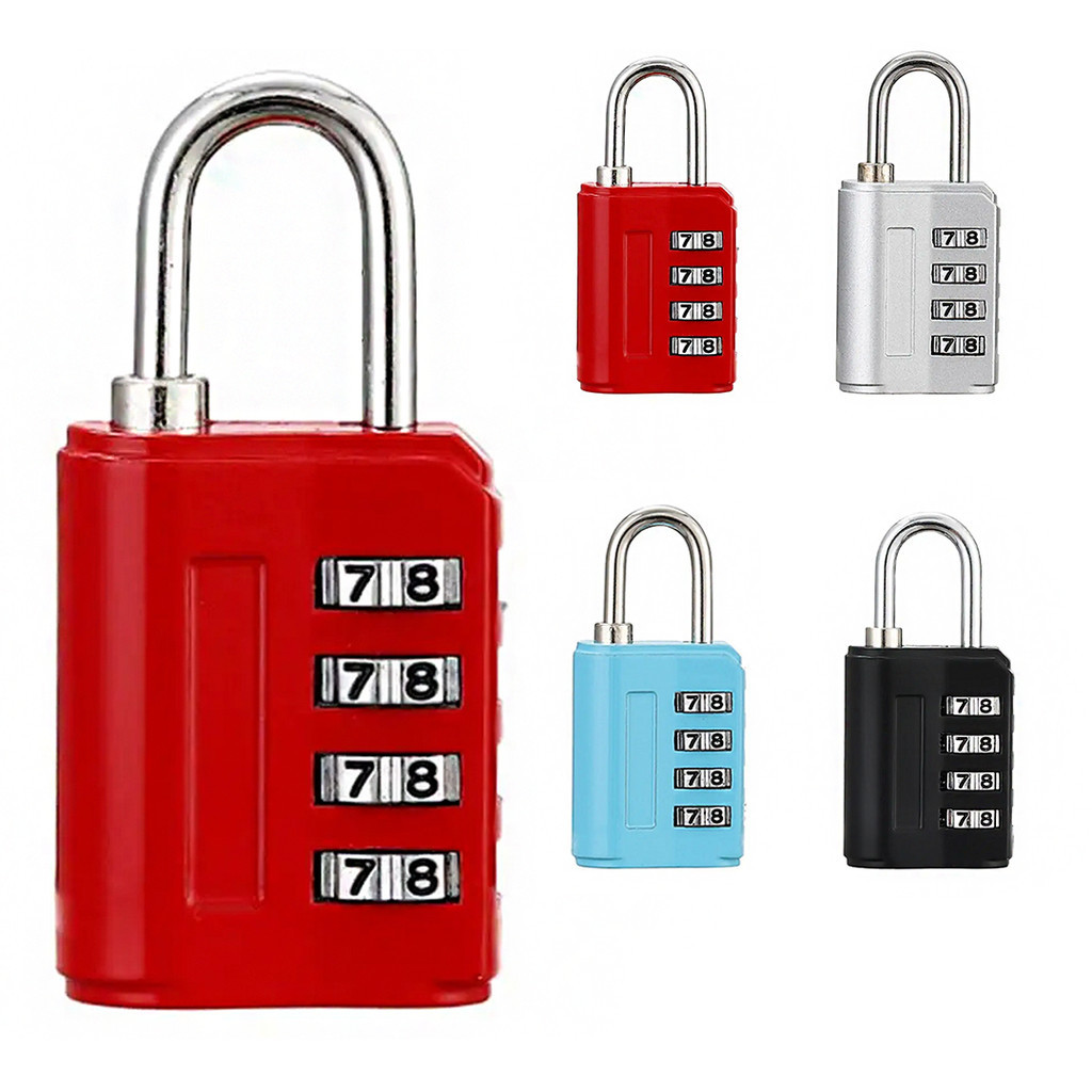 Cadeado Proteção Colorido Combinação Senha 4 Digitos Armários Bagagens Cadeado Proteção Colorido Combinação Senha 4 Digitos Armários Bagagens