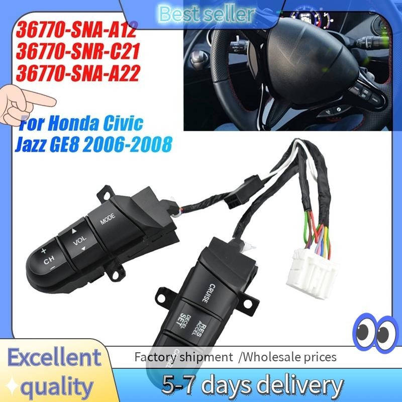 1 Interruptor PCS De Controle De Cruzeiro Do Volante Carro 36770-SNA-A12 Peças De Reposição Acessórios Para Honda Civic Jazz GE8 Botão Remoto De Áudio SNR-C21