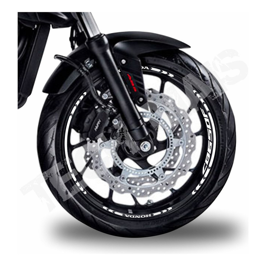 Adesivo Refletivo Rodas Frisos Moto Honda Cb 650f 8 Logos