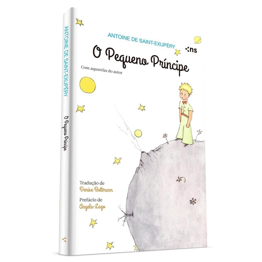 Livro O Pequeno Príncipe - Edição de luxo: Capa dura com miolo colorido e aquarelas do autor