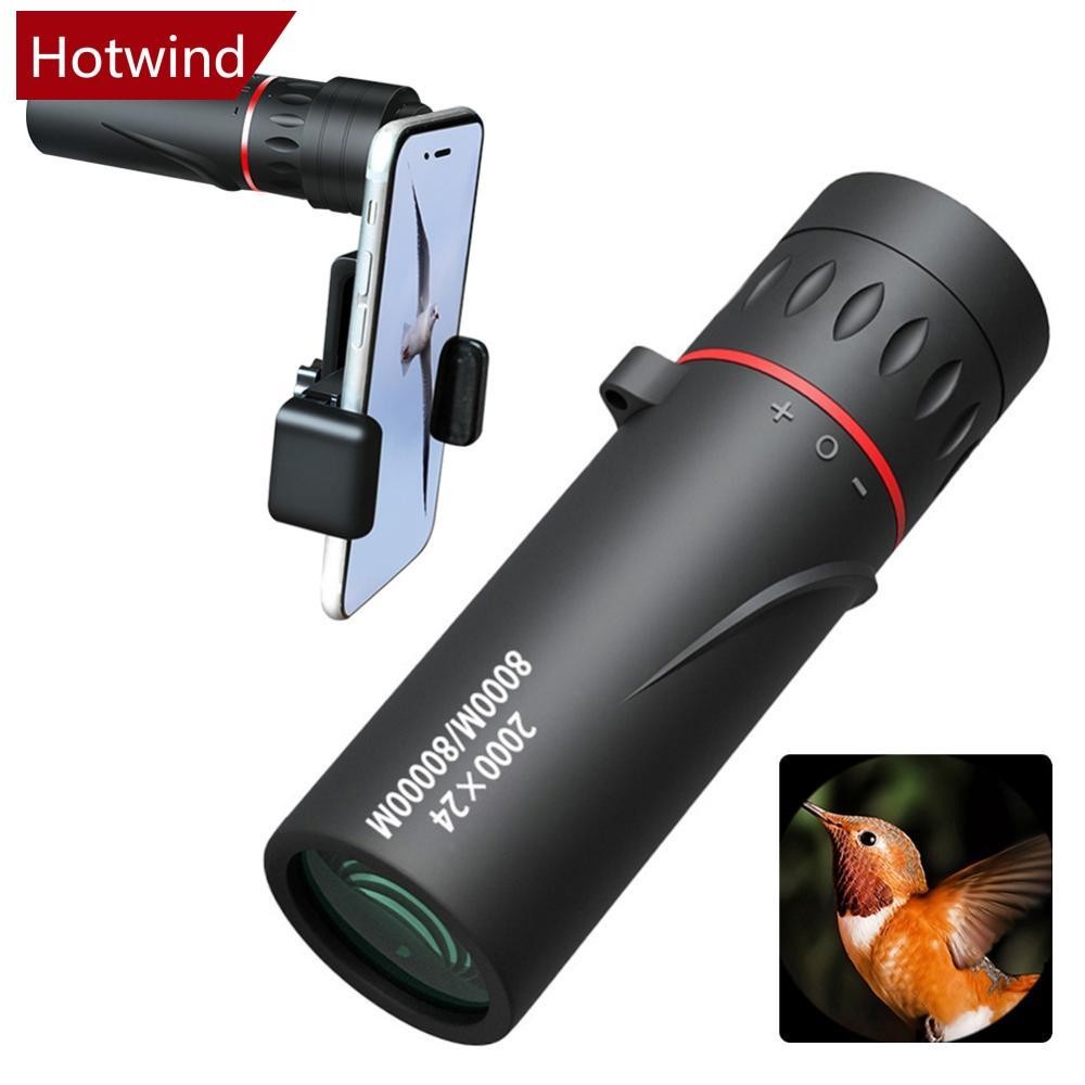 HOTWIND 2000x24 HD Telescópio Monocular Externo Mini Móvel Portátil Com Suporte De Camping Para Observação De Pássaros T2W3