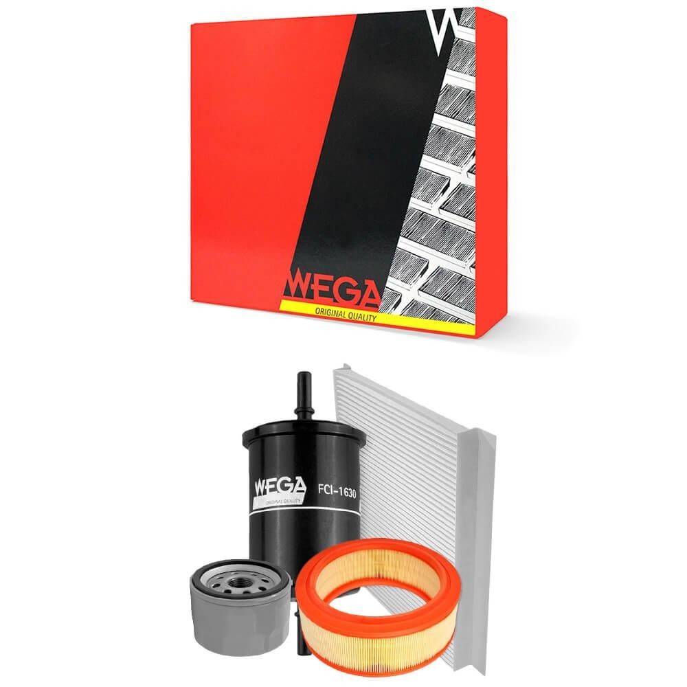 Kit Troca de Filtros Logan Sandero 1.6 8V Flex Wega WKL268