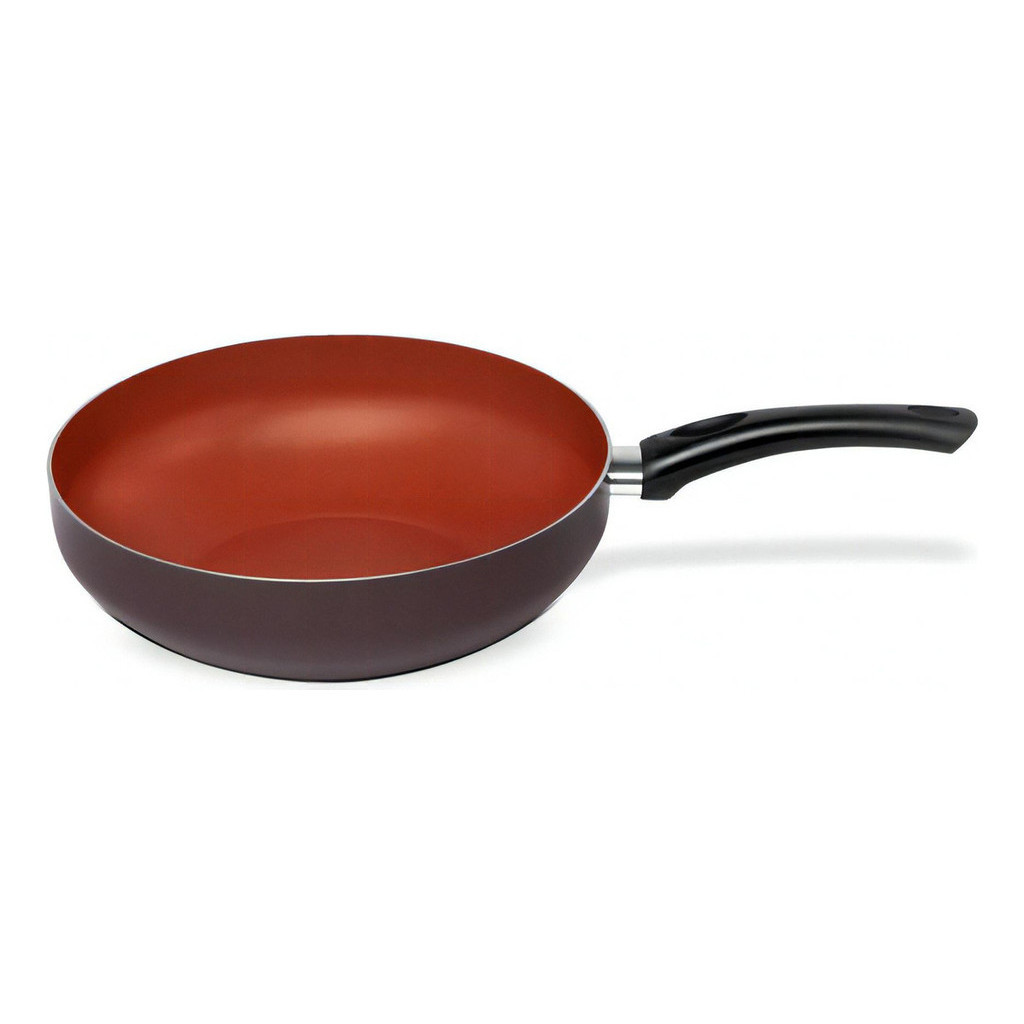 Frigideira Wok Terracota Antiaderente 28cm C/ Cabo Multiflon