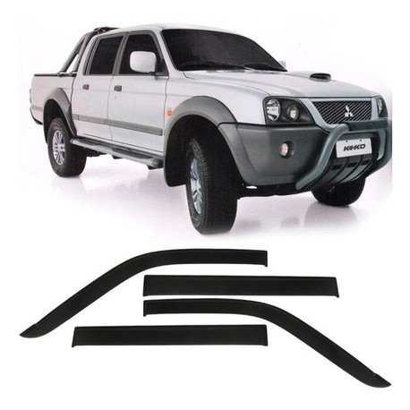Calha de Chuva Defletor Mitsubishi L200 Sport Outdoor 2007 a 2020 4 Portas Ecoflex