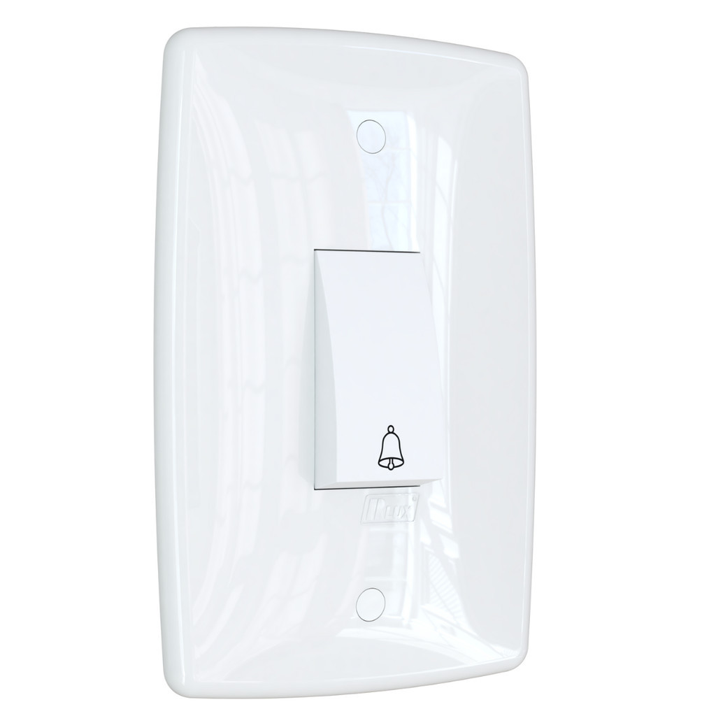 Interruptor Pulsador Campainha Vertical Branco Finesse+ B.lux