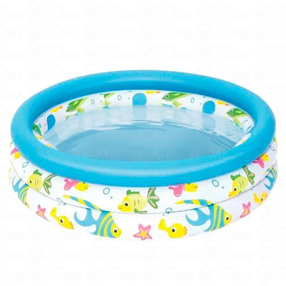 Piscina Inflável 140 Litros Infantil Vida Marinha Bestway