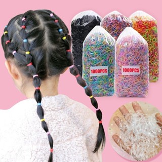 10000pcs Faixas De Cabelo Descartáveis Coloridas Faixa De Borracha Elástica Para Meninas Crianças Acessórios em Oferta na Shopee