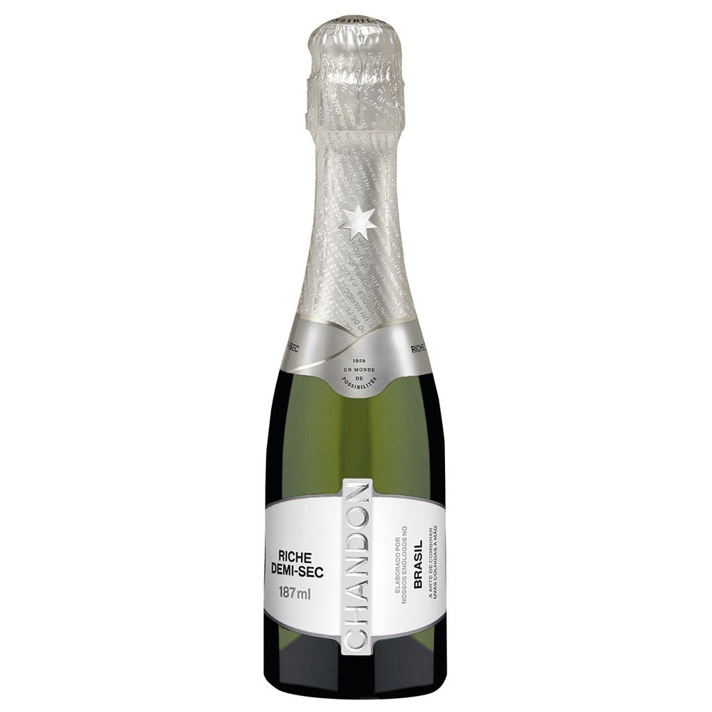 ESPUMANTE BABY CHANDON RICHE DEMI SEC 187ML em Oferta na Shopee
