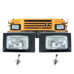 Kit Farol Dianteiro Principal Para Scania T112 T113 T142 T143 1987 a 1993 Moldura + Lâmpadas 527838