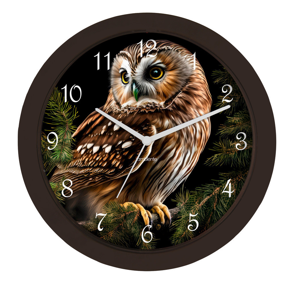 RELOGIO DE PAREDE DECORAÇÃO CORUJA NATUREZA 28CM MA em Oferta na Shopee