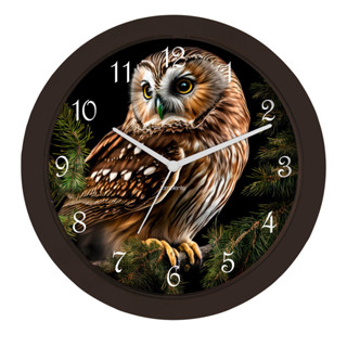 RELOGIO DE PAREDE DECORAÇÃO CORUJA NATUREZA 28CM MA em Oferta na Shopee