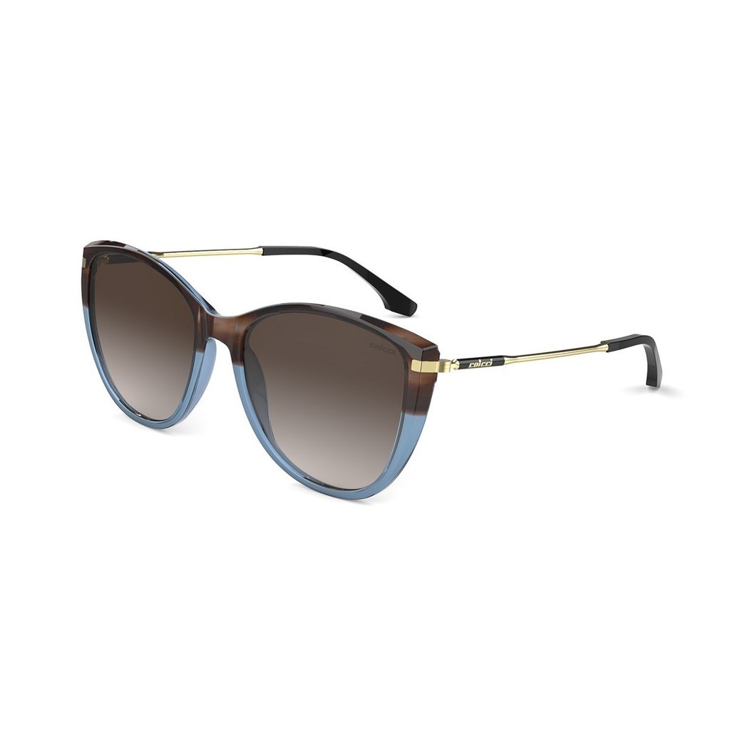 Óculos Solar Colcci Tati C0166f4234 Demi Marrom Brilho Lente Marrom Degrade