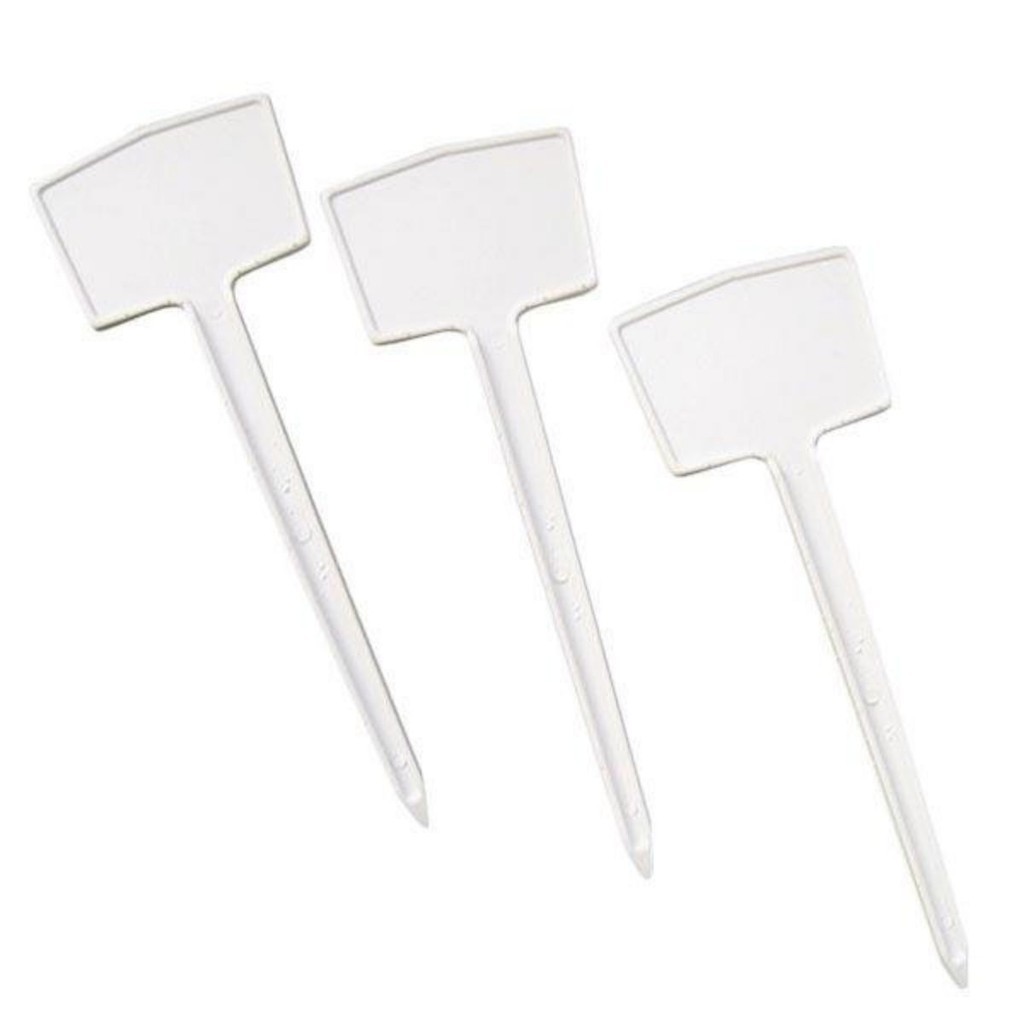 kit 20 Identificador de Planta Grande Para Horta e Vaso Placa Plaquinha p/ Nomes Plantas Tag 30cm Branco - Nutriplan