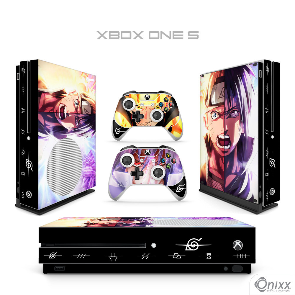 Skin XBOX ONE S Adesiva Naruto e Sasuke