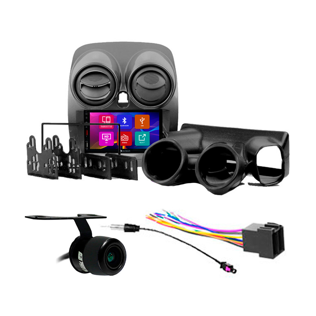 Kit Multimidia 7 Pol Grand Siena 2012 2013 14 A 18 2019 2020 Android Auto Carplay Qa+ 2 Din Cinza Duto Ar Espelhamento