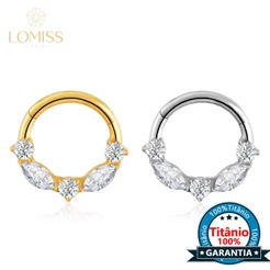 Piercing Argola Titânio Helix Septril Rook Conch Nariz Segmento Articulado Zircônia Cravejada