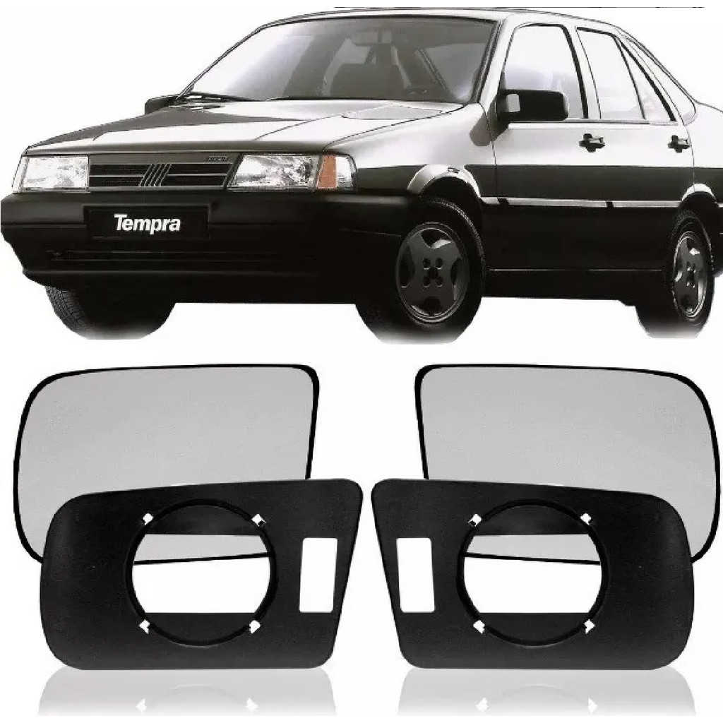 Lente Espelho C/base Retrovisor Tempra 1992/ Manual