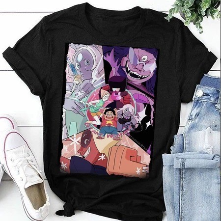 Camiseta Steven Universo Estrela - Steven Universo Pérola Garnet Amethyst Ametista ref03 shop