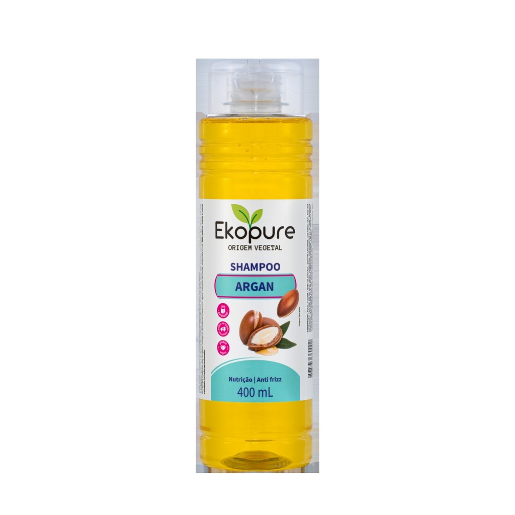Shampoo Argan Nutre Anti Frizz Hidrata Vegano Ekopure 400ml - Beauty
