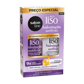 Kit Shampoo 300ml + Condicionador 200ml  Meu Liso Antifrizz em Oferta na Shopee