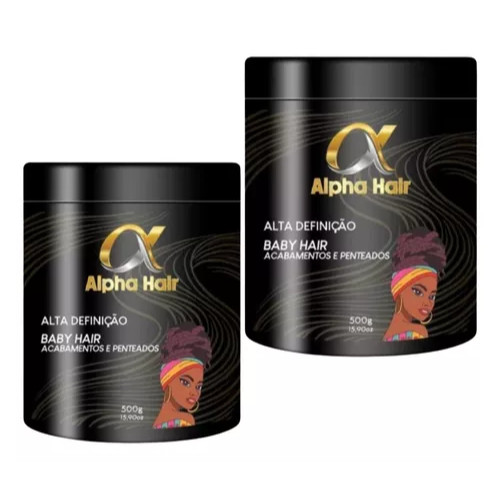 Kit 2un Pasta Modeladora ALPHA HAIR 500g  Para Acabamentos e Penteados Excelente Fixação em Oferta na Shopee
