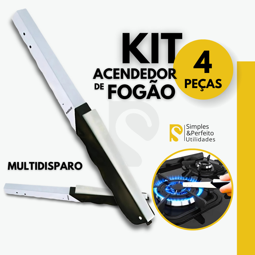 Acendedor de Fogão Kit 1, 2 ou 4 Peças Multidisparo – para Cozinha Restaurante Linha Premium em Oferta na Shopee