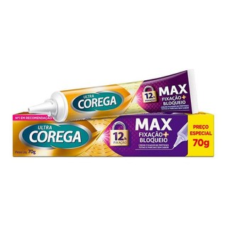 Creme Fixador de Dentaduras Ultra Corega Sem Sabor 70g em Oferta na Shopee