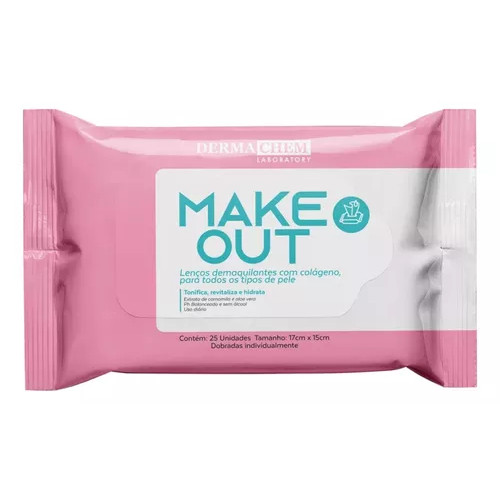 Dermachem Lenço Demaquilante c/ Colageno - MAKE OUT - 25 un