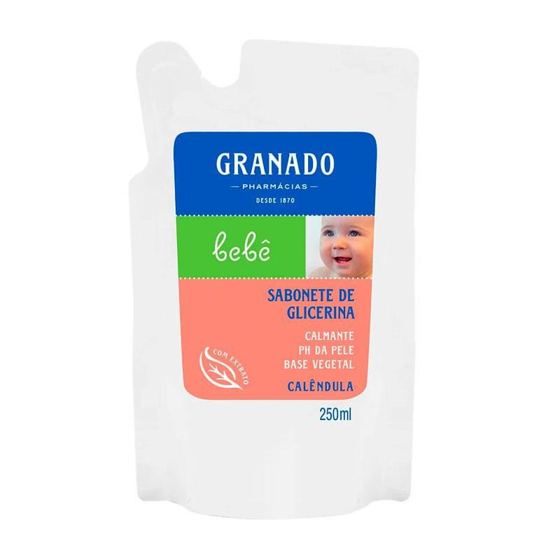 Refil Sabonete Líquido de Glicerina Granado Bebê Calêndula 250ml em Oferta na Shopee