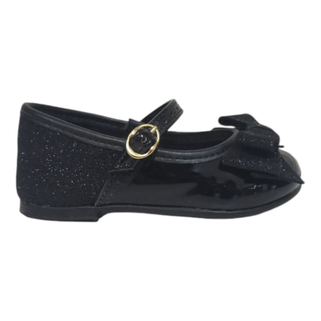 Sapatilha Sapato Boneca Infantil Menina Bebê Laço e Brilho