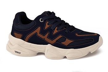 Tênis Infantil Masculino Unissex W2514 WorldColors Marinho com Castanho
