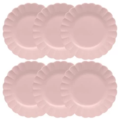 Jogo de 6 Pratos Rasos 27,5cm Oxford Flora Dália