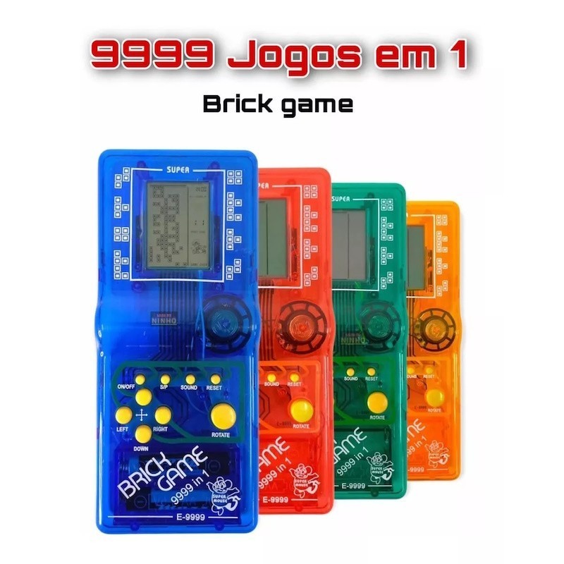 Mini Game Brick 9999 em 1 Console Portátil Retro Tetris - ENTREGA RÁPIDA