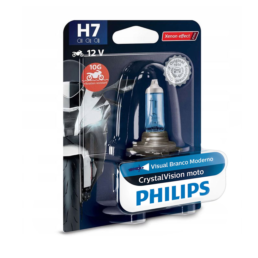 Lâmpada para Moto Philips Crystal Vision Ultra Super Branca 60/55W 4300K em Oferta na Shopee