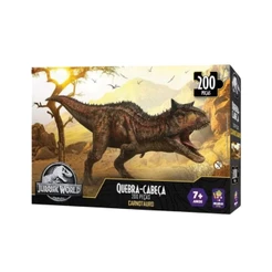 Quebra Cabeça Puzzle 200 Pçs Carnotauro Jurassic World Mimo Toys Brinquedo Jogo Dinossauro Presente