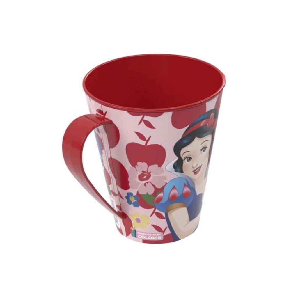 Caneca Branca de Neve Para Colorir Princesa Disney Plasútil - Home & Living