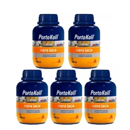 Kit com 5 un Cera Laca Para Cimento Queimado 500ml