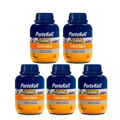 Kit com 5 un Cera Laca Para Cimento Queimado 500ml